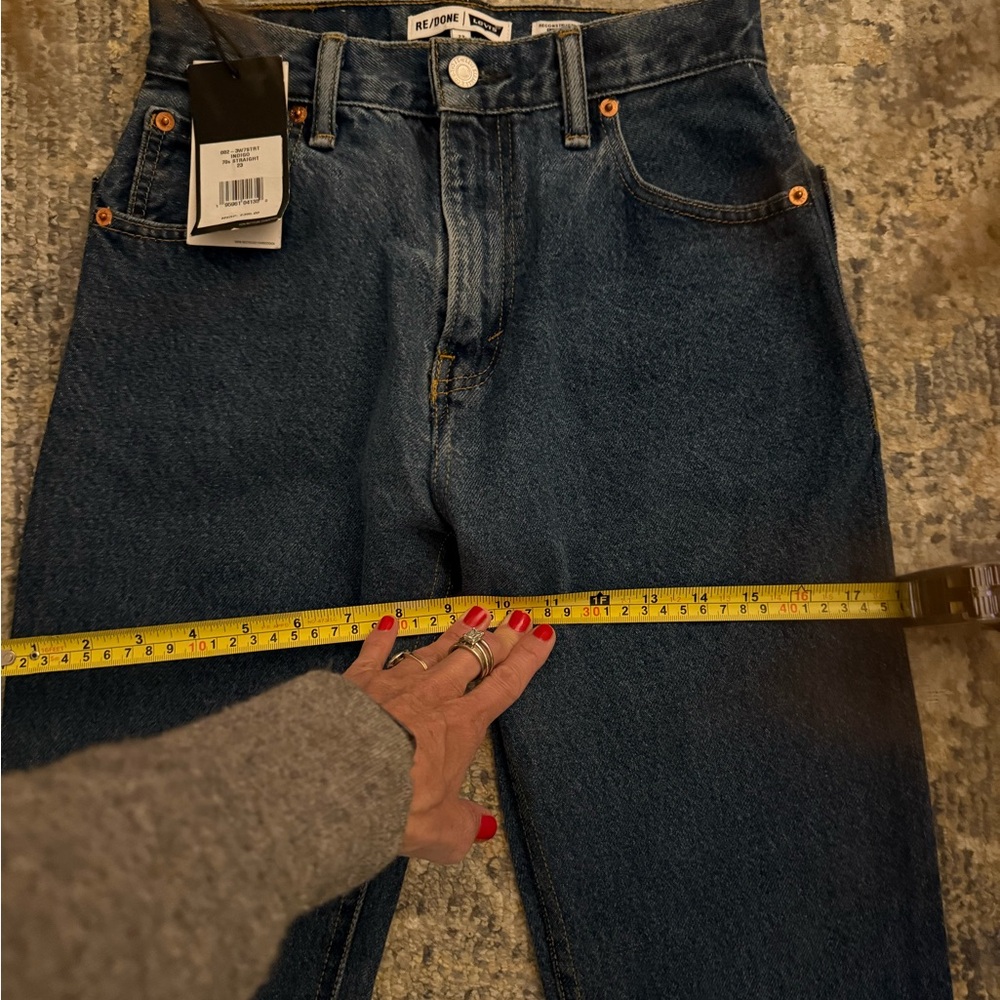Re/Done Classic Indigo Straight Leg Jeans - Picture 5 of 9